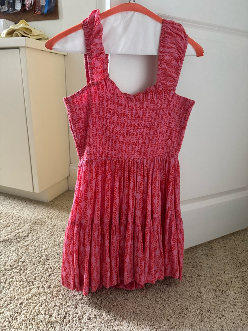 Free People Pink Smocked Sundress